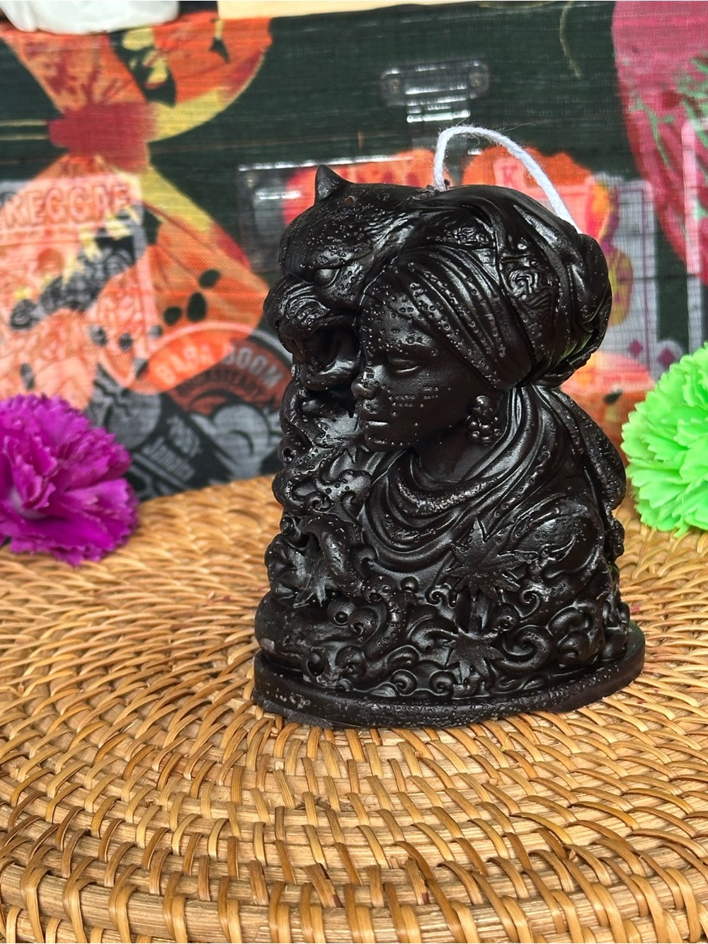 Black Woman & Panther Candle – Mystical Figure Candle